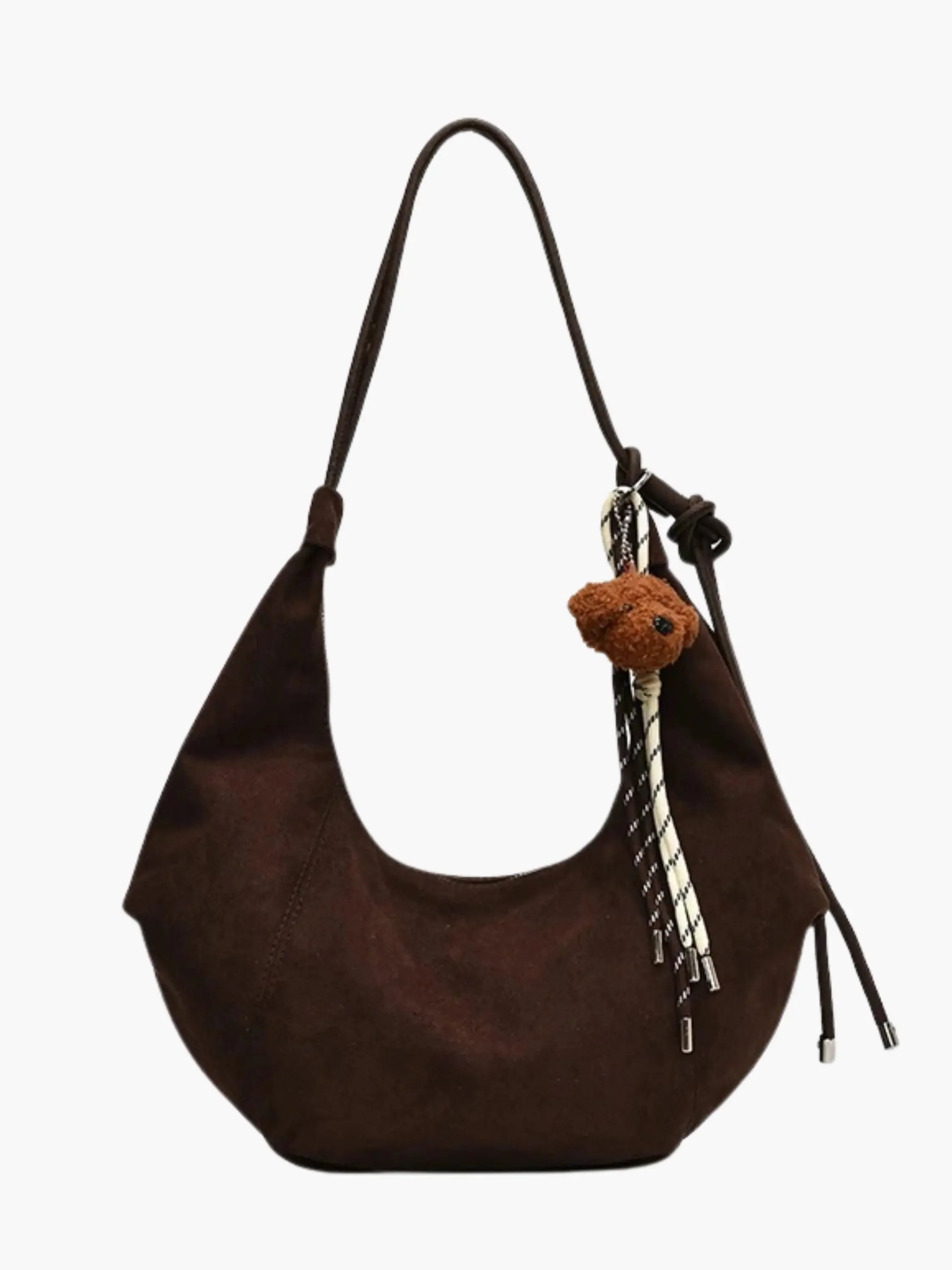 Amalia | Wildleder Boho-Chic Hobo Tasche mit Verspielt Charme