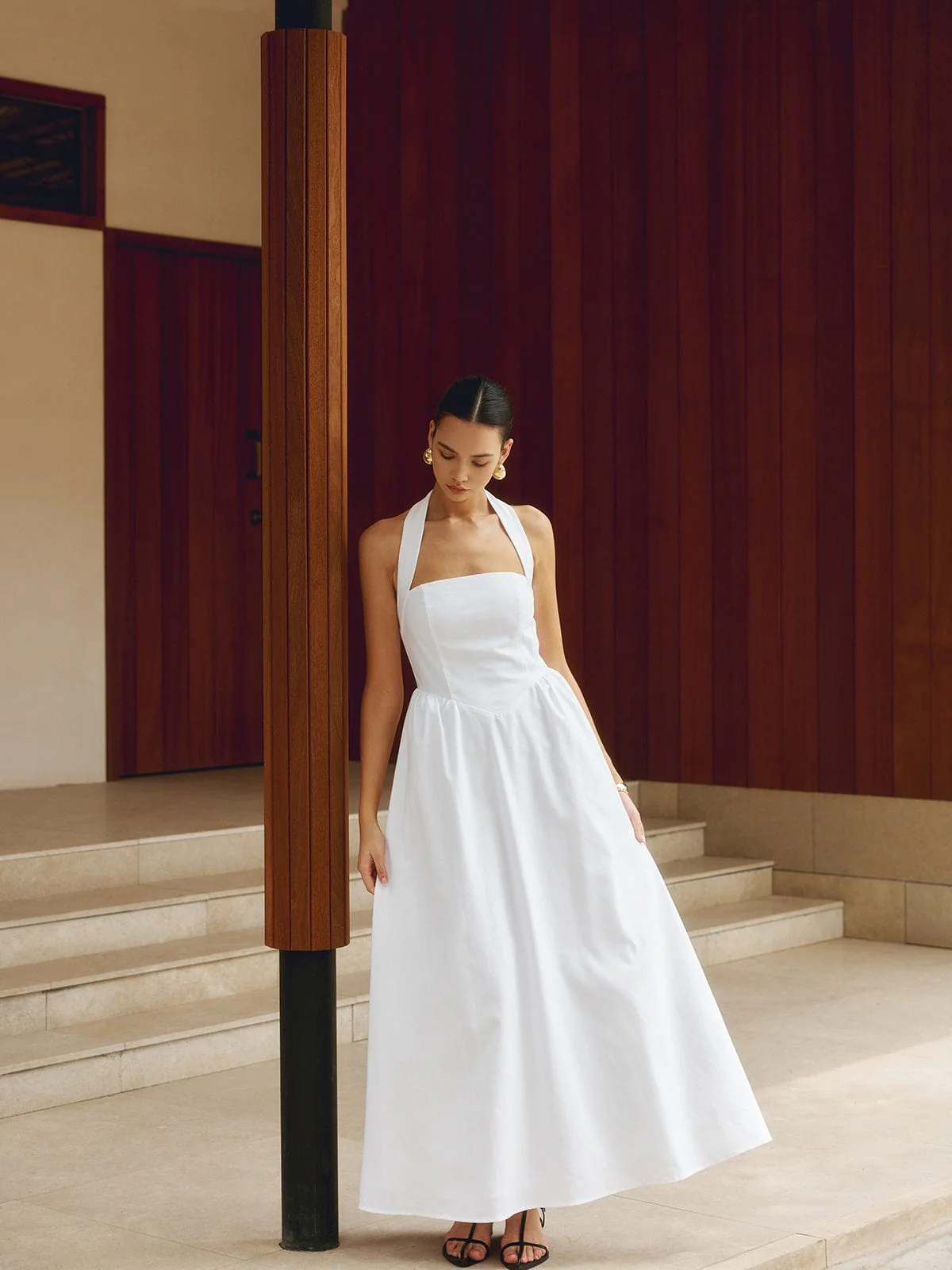 Charlotte | A-Linien Halter Maxikleid – Sommerliches Raffinement - Image 2