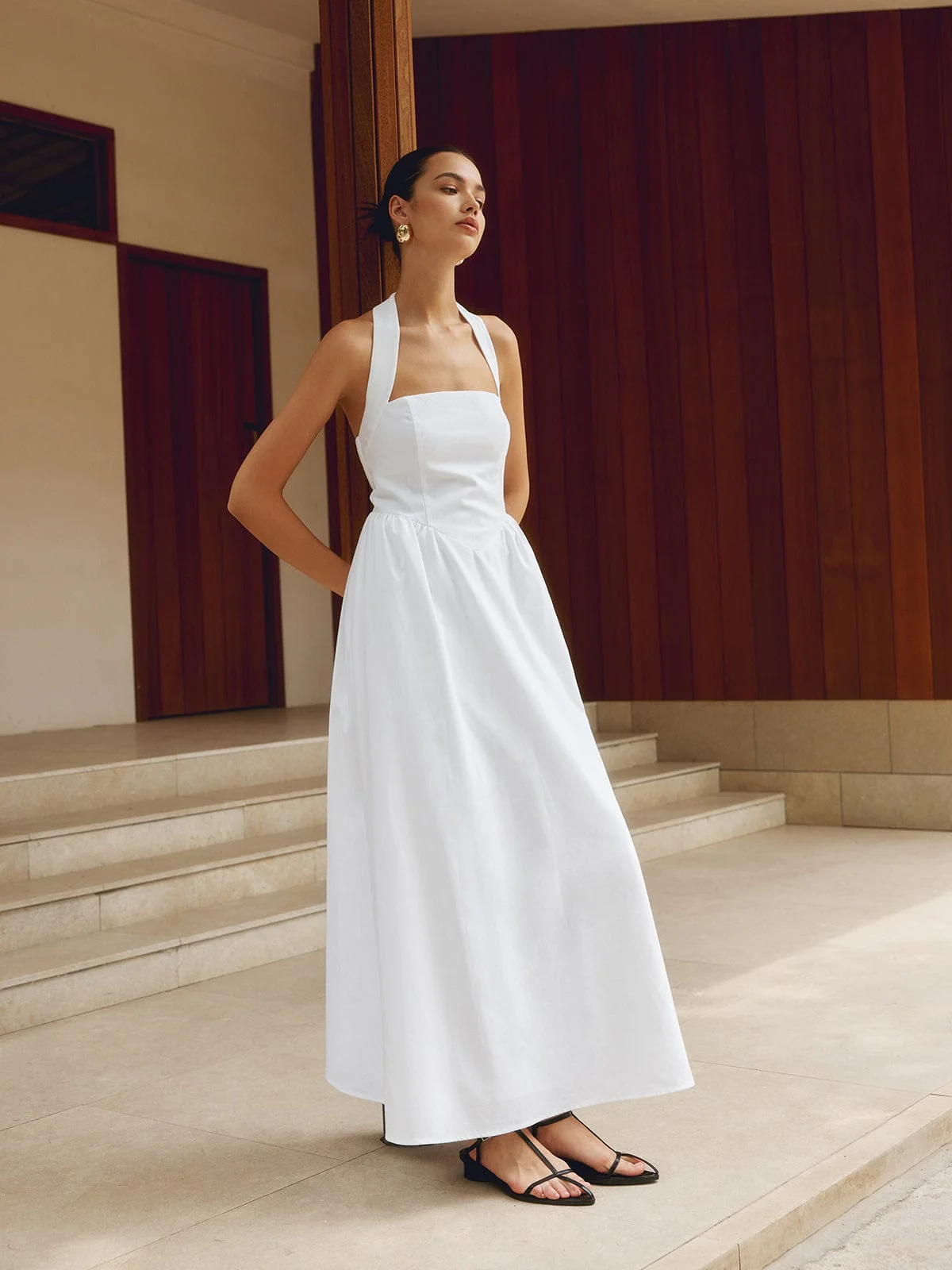Charlotte | A-Linien Halter Maxikleid – Sommerliches Raffinement - Image 4