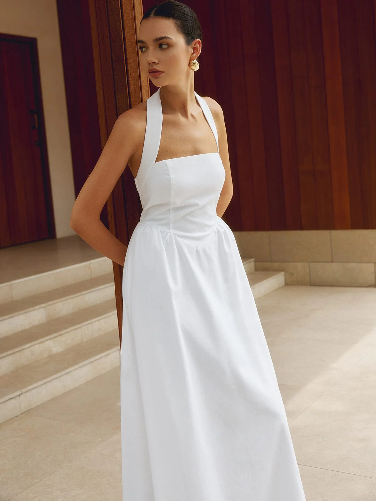 Charlotte | A-Linien Halter Maxikleid – Sommerliches Raffinement - Image 5