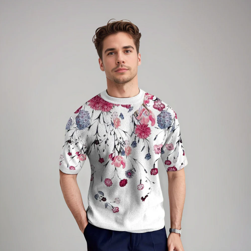 Damiano | Florales Kurzarmhemd für Herren