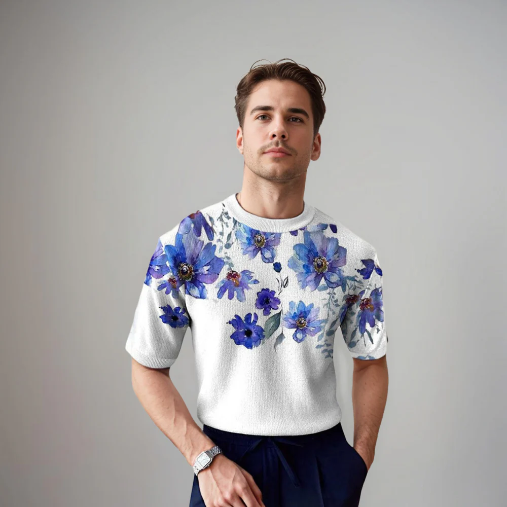 Damiano | Florales Kurzarmhemd für Herren - Image 7