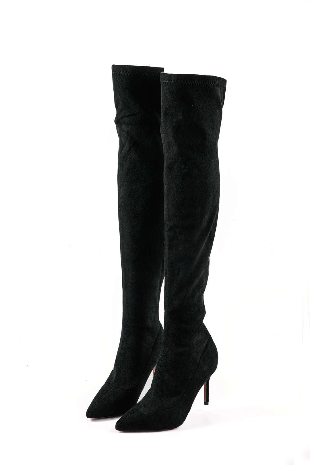 Elegante Overknee-Stiefel aus Wildleder – Stilvoll & Weiblich