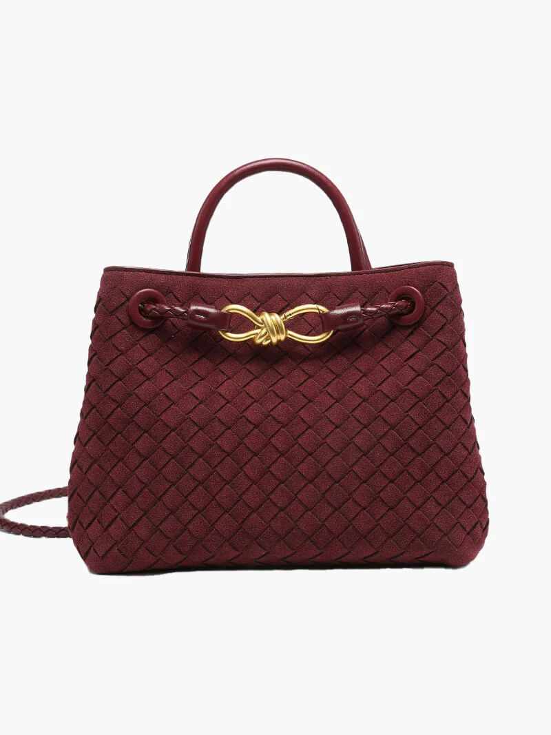 Frauke | Geflochtene Damenhandtasche aus Wildleder - Image 2