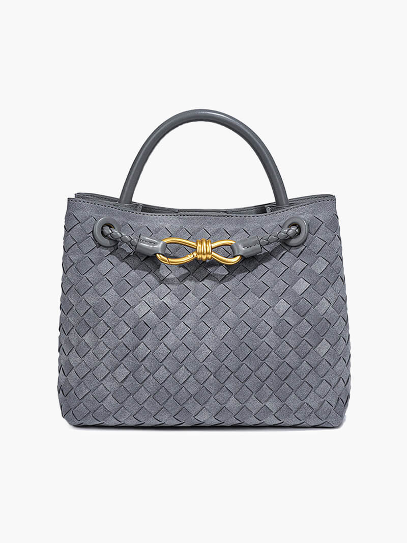 Frauke | Geflochtene Damenhandtasche aus Wildleder - Image 6