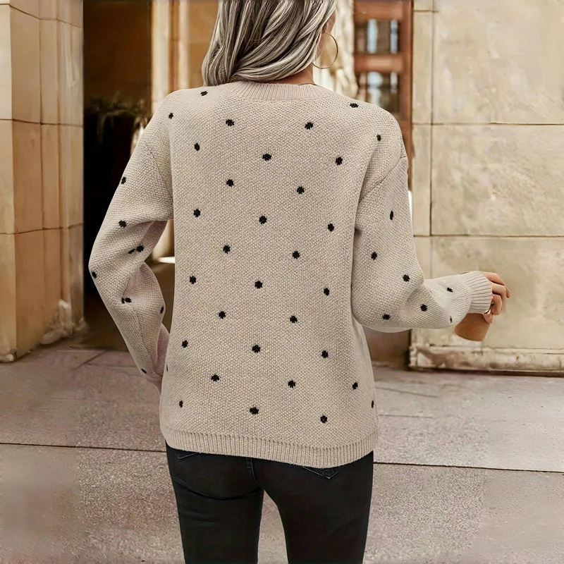 Lilah | Gepunkteter Strickpullover - Image 5