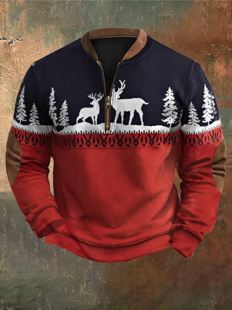 Lorenzo - Warmer Pullover mit Rentierdesign