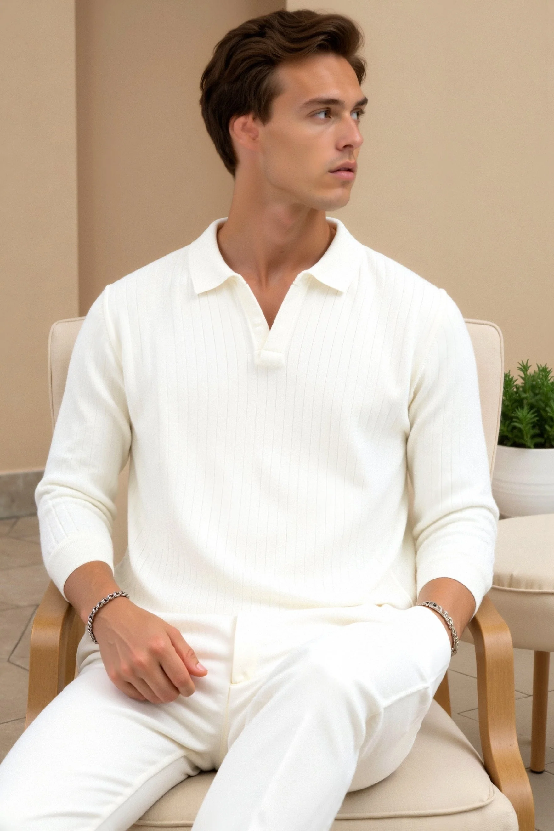 Minimalistisch Gestricktes Poloshirt | Eleganz & Komfort in Perfektion
