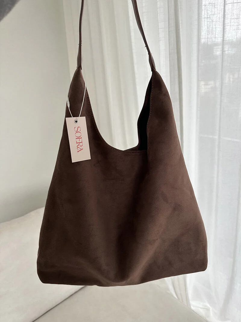 Olga | Minimalistische Schultertasche aus Wildleder - Image 14