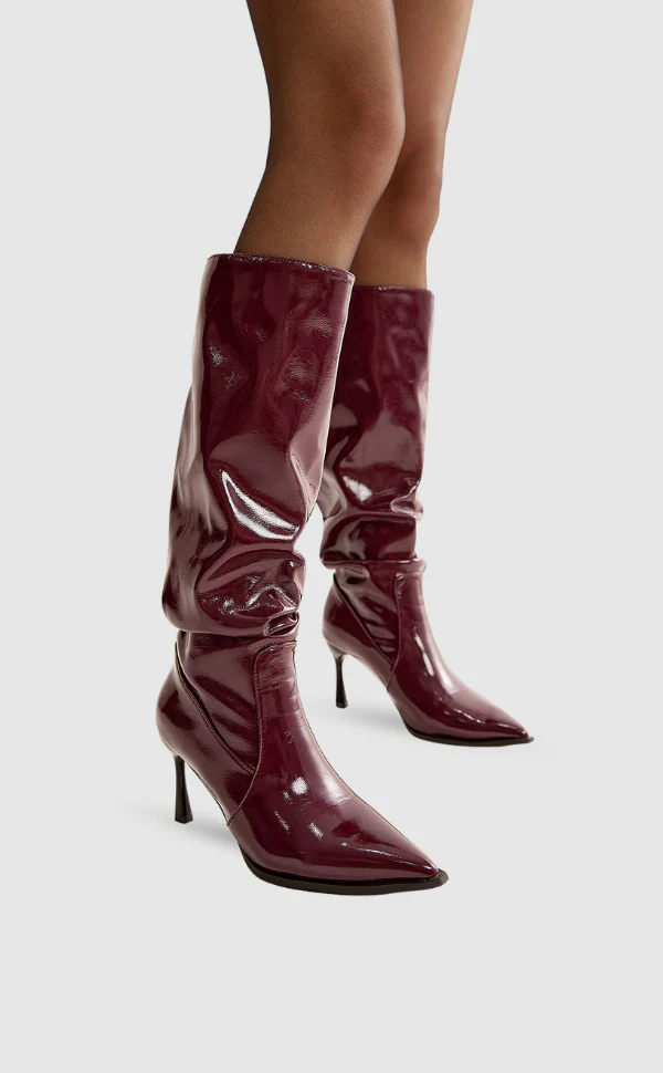 Pauline | Hohe Absatz Knie Stiefel