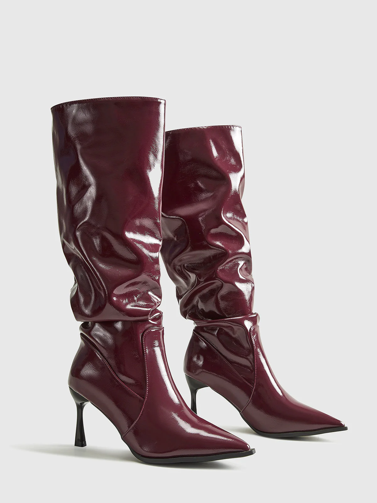 Pauline | Hohe Absatz Knie Stiefel - Image 4