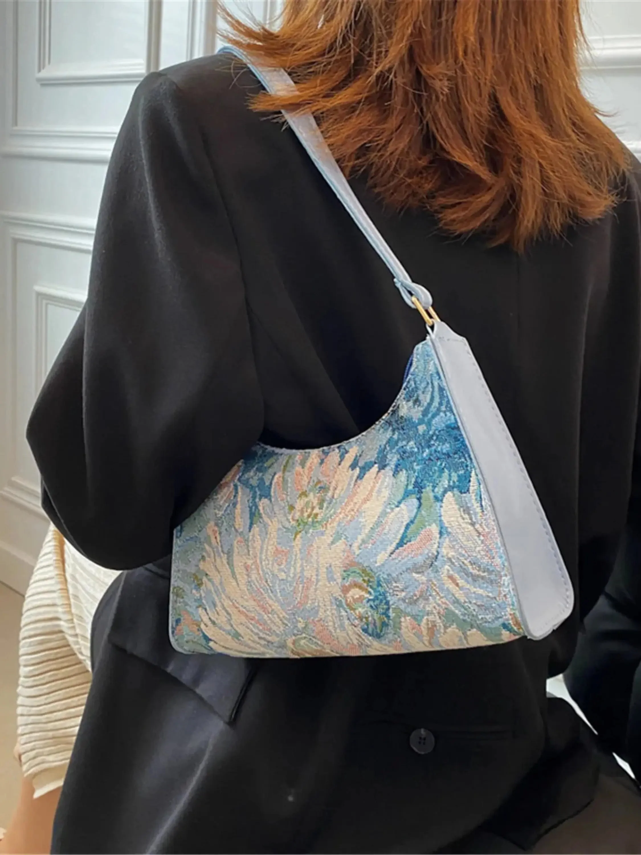 Philine | Vintage Blumen Tapisserie Schultertasche - Image 2