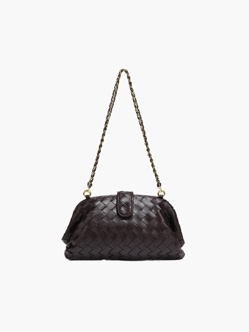 Tessa | Geflochtene Damenhandtasche mit Kettenriemen - Image 2