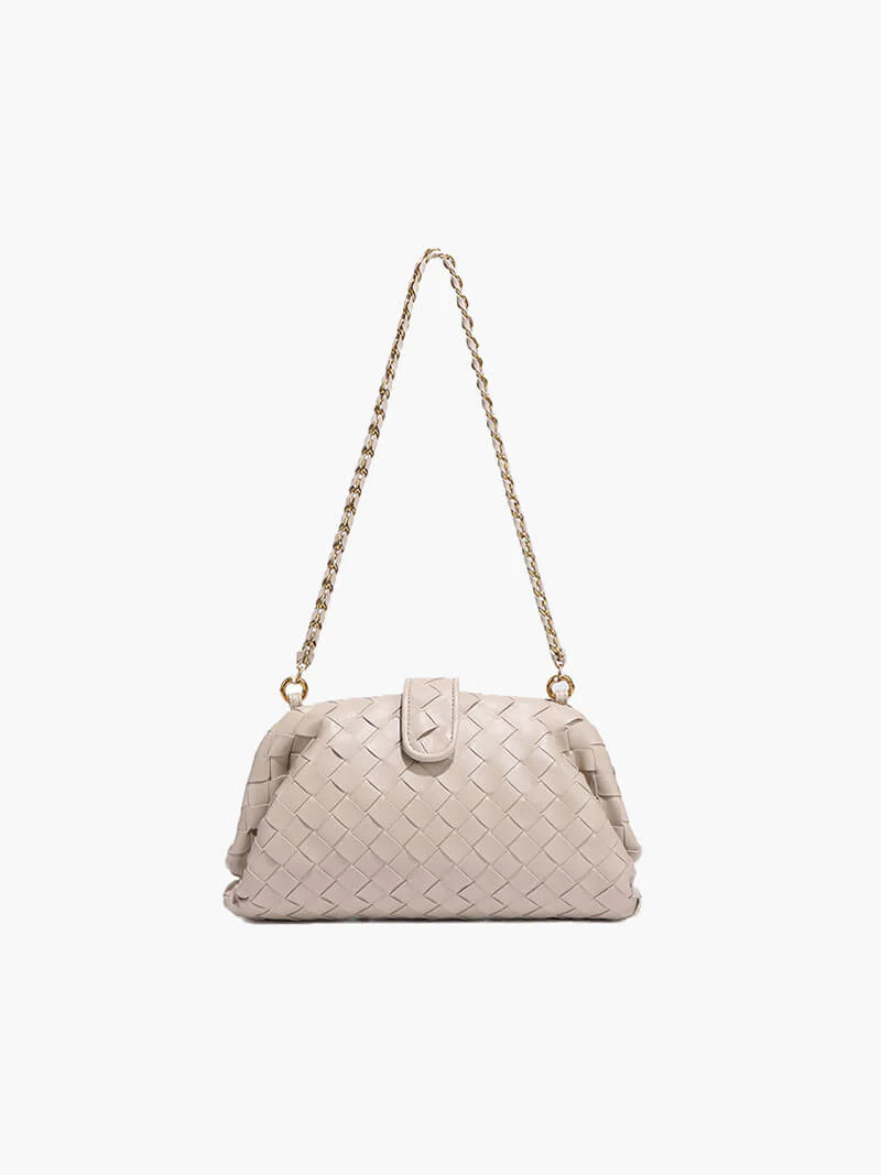 Tessa | Geflochtene Damenhandtasche mit Kettenriemen - Image 4