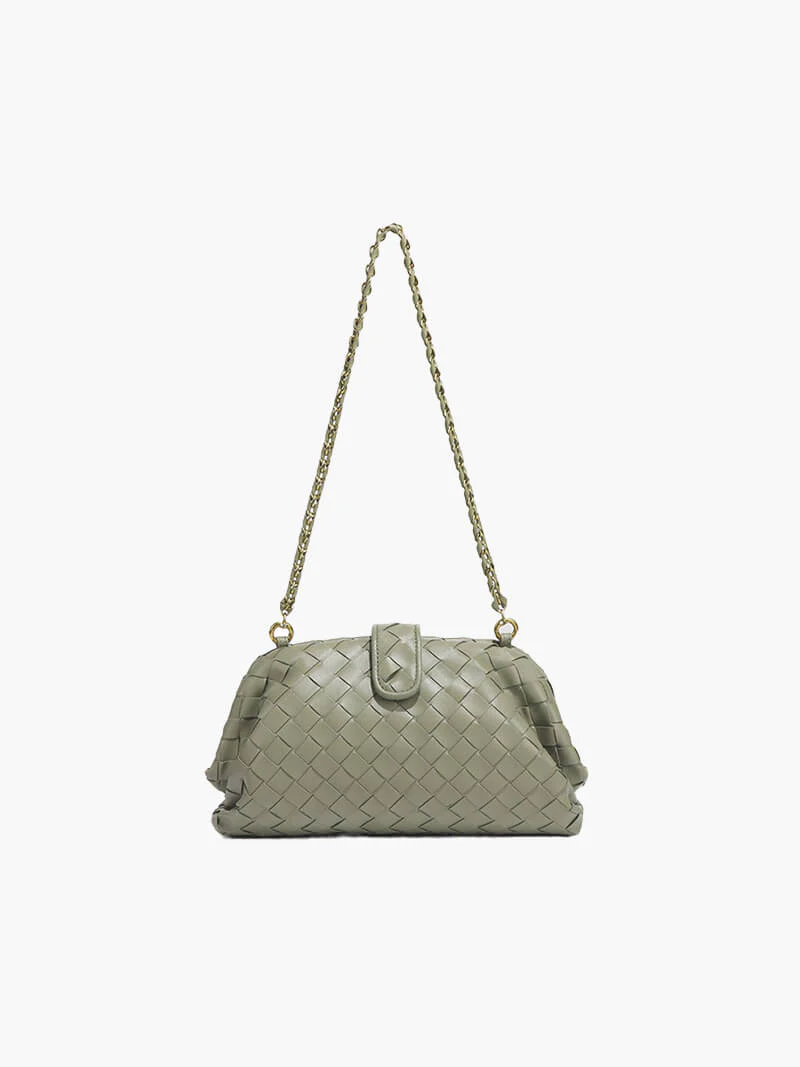 Tessa | Geflochtene Damenhandtasche mit Kettenriemen - Image 6