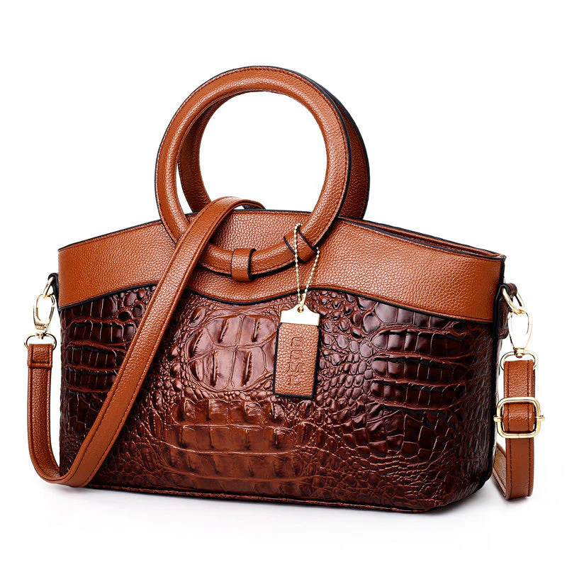 Vesper™ Luxe Handtasche mit Krokodilmuster