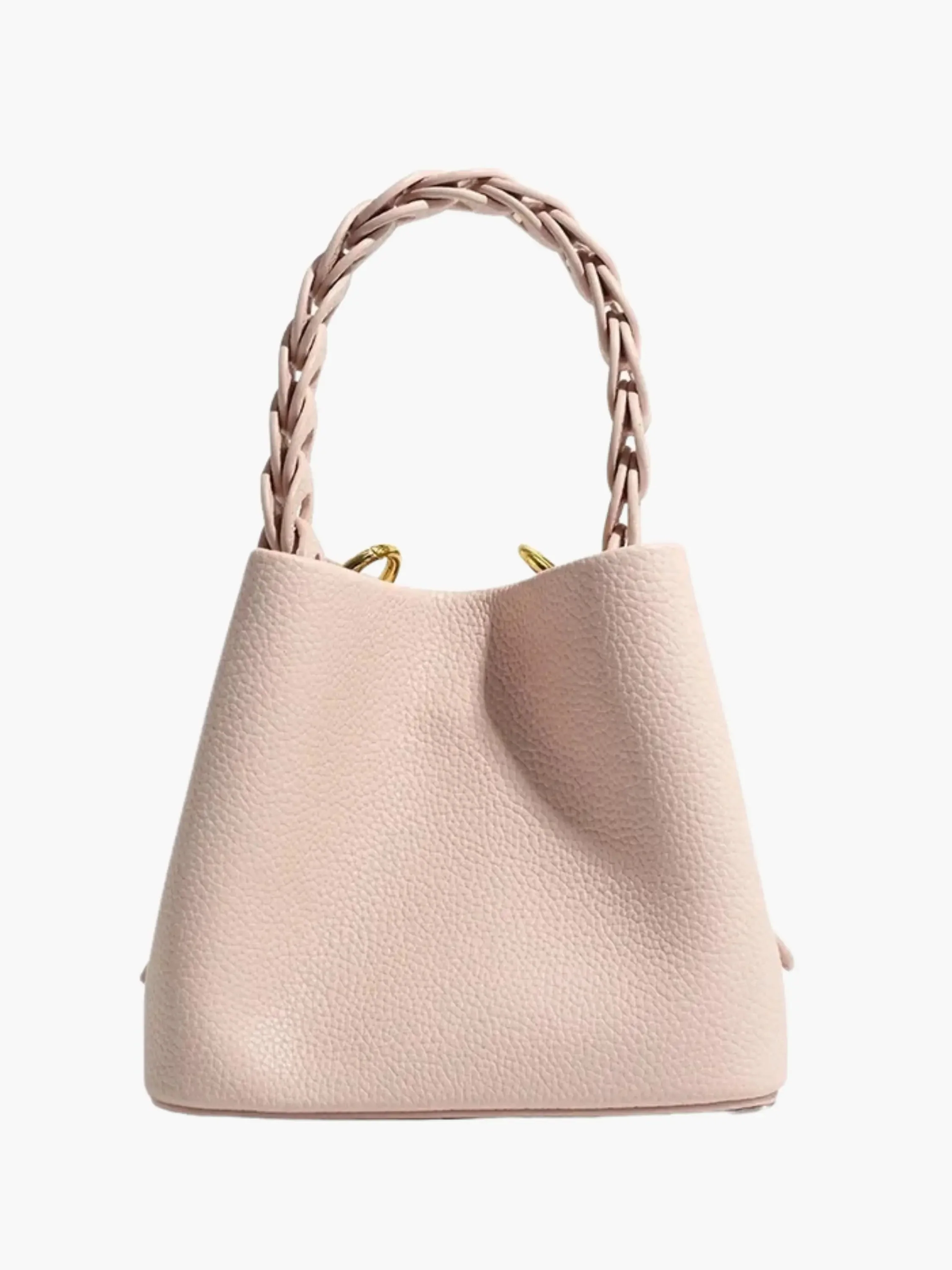 Yamina | Elegante strukturierte Handtasche mit geflochtenem Griff