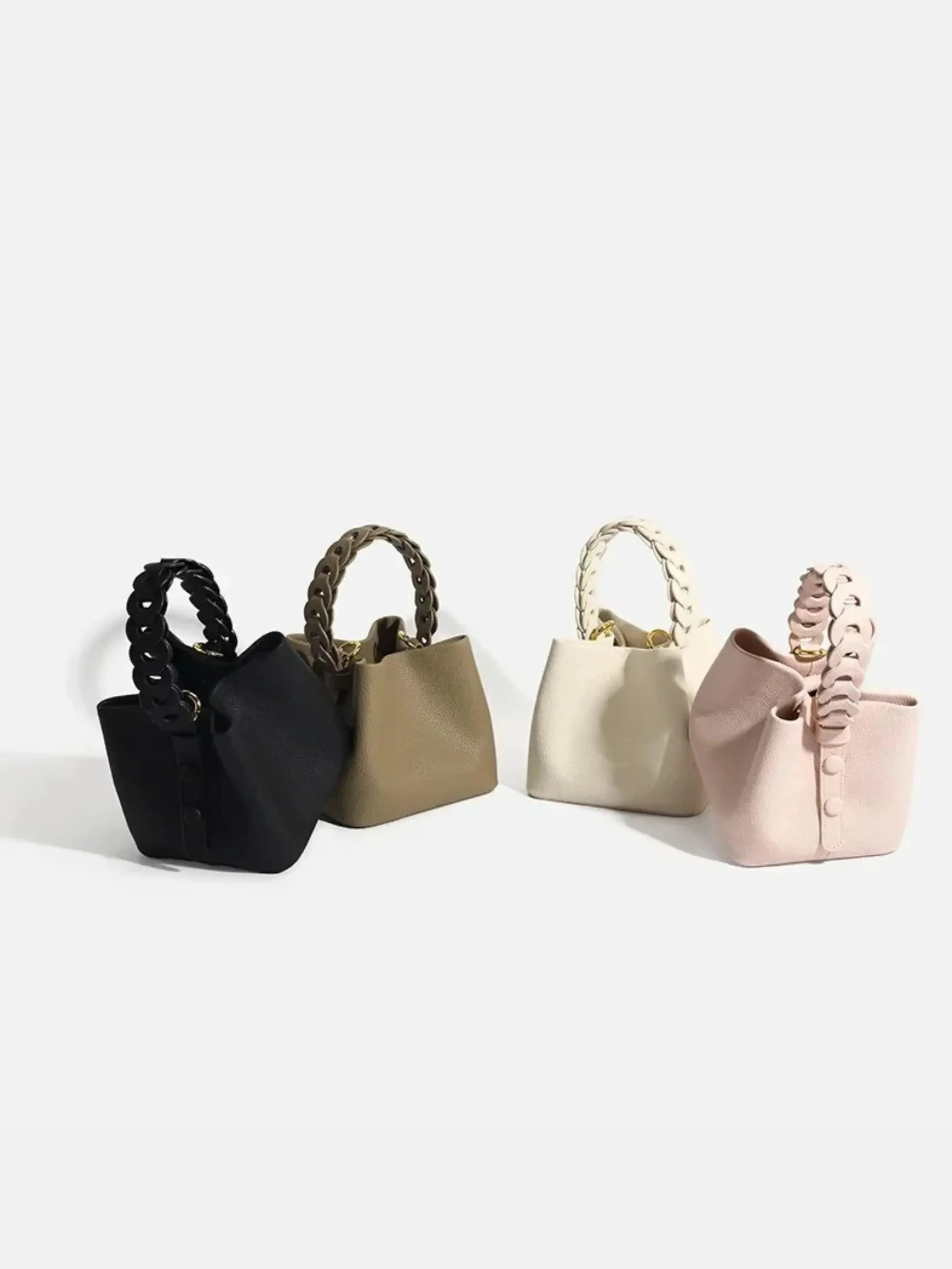 Yamina | Elegante strukturierte Handtasche mit geflochtenem Griff - Image 6