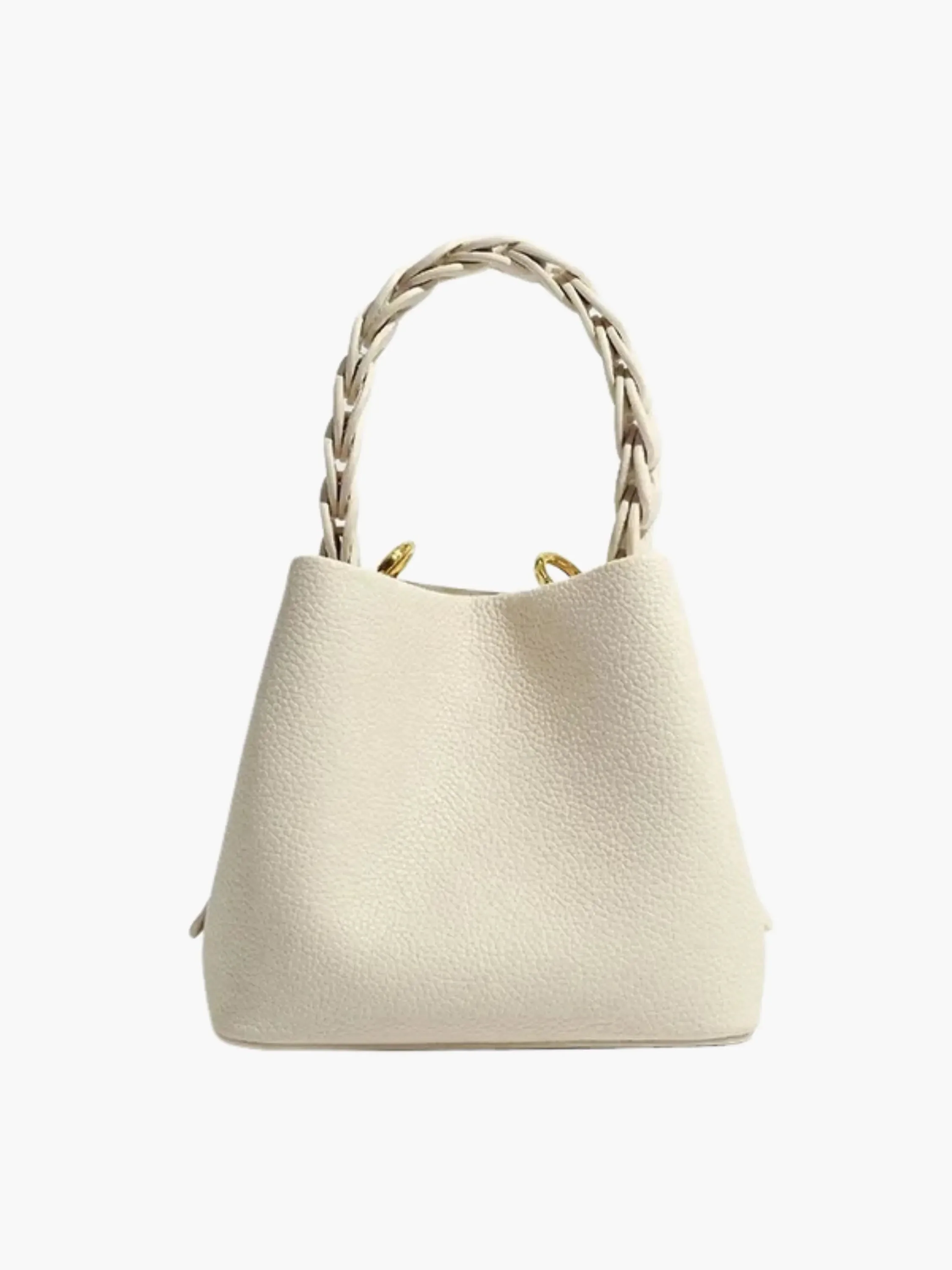 Yamina | Elegante strukturierte Handtasche mit geflochtenem Griff - Image 8