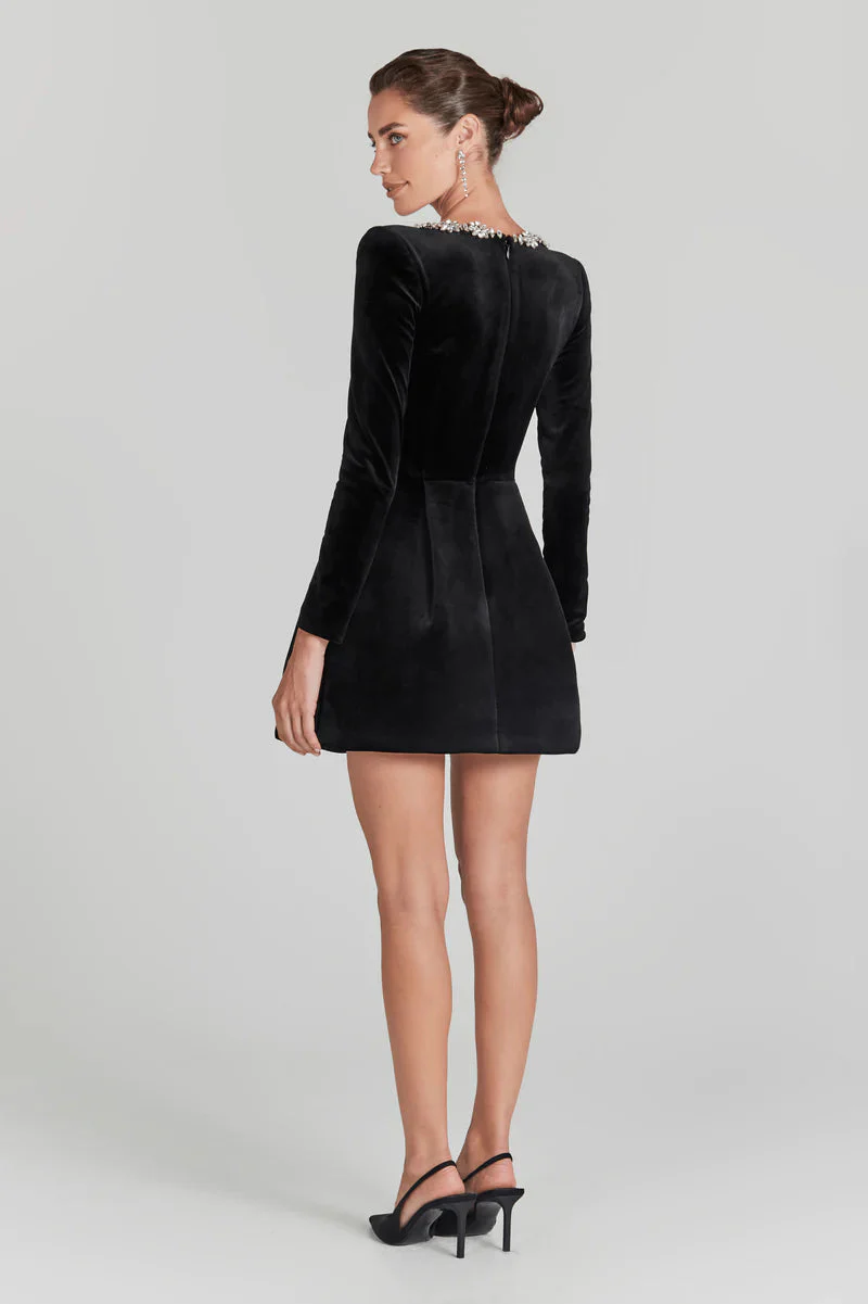 Yassy | Samt Elegante Kleid - Image 4