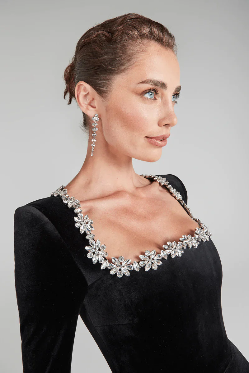 Yassy | Samt Elegante Kleid - Image 5
