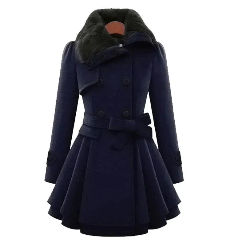 Yena | Schicker Trenchcoat mit veganem Pelz - Image 4